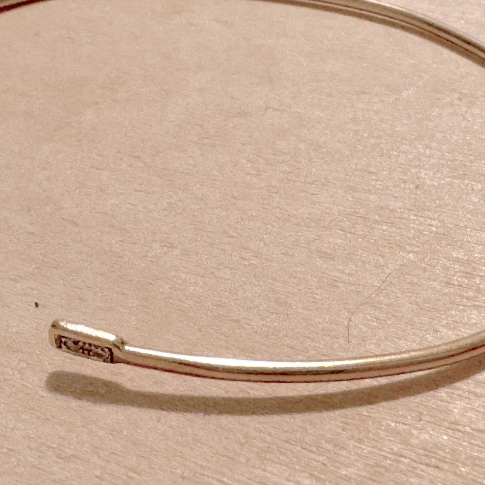 Bluboho Hold me tight diamond bracelet bangle 14k gold, white diamonds - Picture 8 of 11